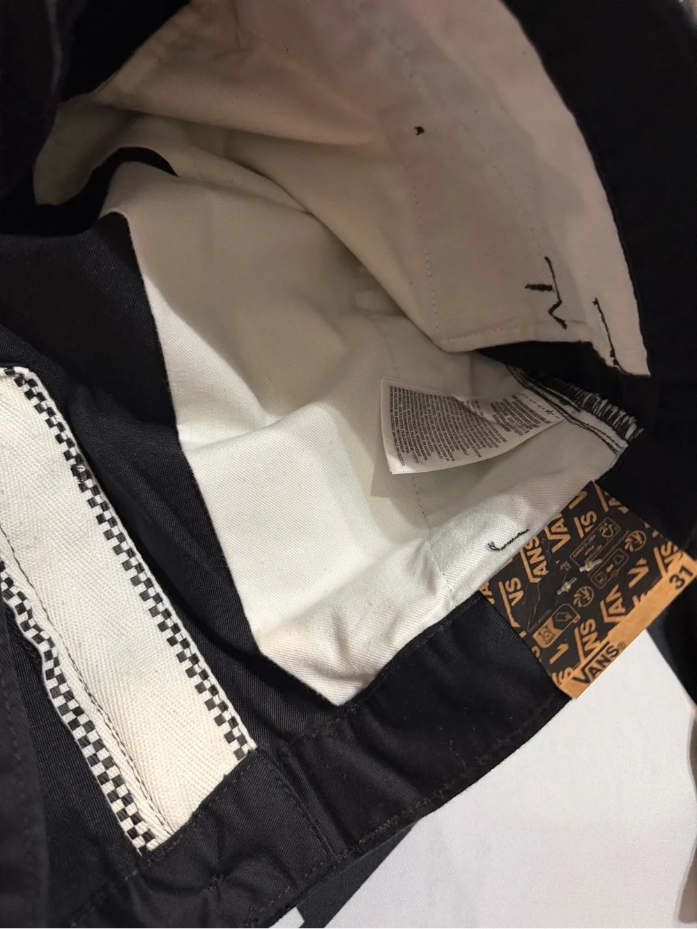 Vans Black Flat Front Men's Shorts